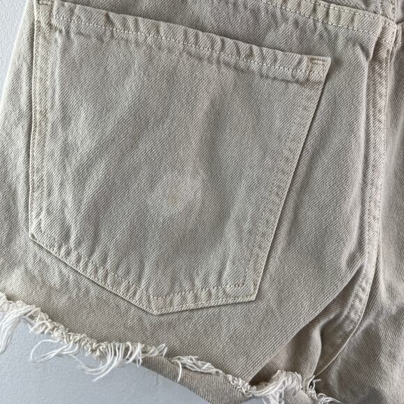 Citizens of Humanity Annabelle Beige Cut Off Shorts Mid-Rise Button-Fly Size 25 - Picture 6 of 10